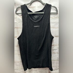 YOUNGLA black‎ mens tank top small